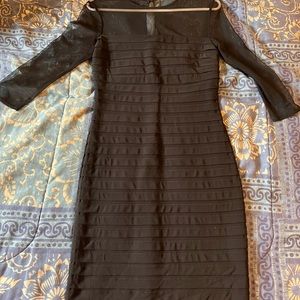 Black dress quarter sleeves